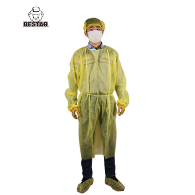 Long Sleeve Disposable Ppe Gowns Level 1 Isolation Gown With Knit Cuff Collar