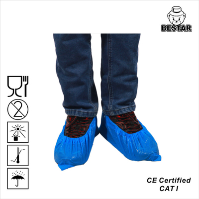 Biodegradable Medical Disposable Blue Plastic Overshoes CPE Shoe Cover