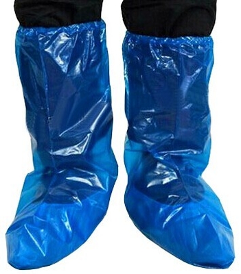 ODM PE Clear Disposable Boot Cover 18&quot; Disposable Work Booties For Cleaning