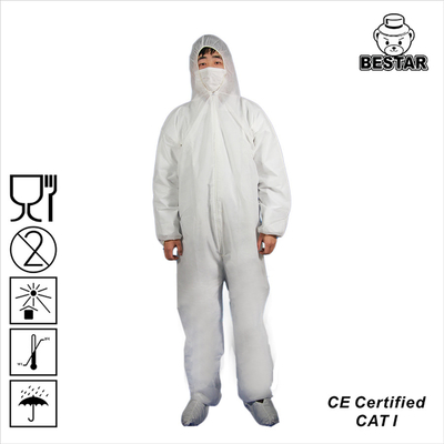 Nonwoven SPP Polypropylene Disposable Protective Coverall for Food Industry