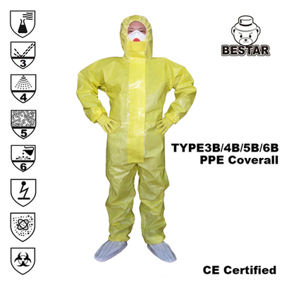 CE Certified TYPE3B/4B/5B/6B Disposable Protective Coverall / Disposable Protective Overall for Covid Protection