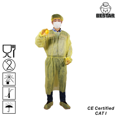 Polypropylene pPE Sterile Disposable Gowns Non-Hazardous Yellow Disposable Gowns
