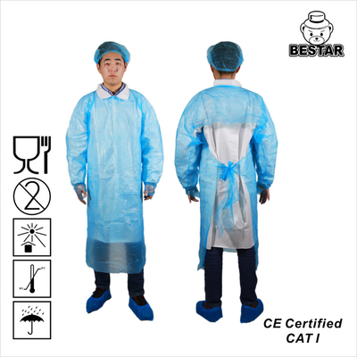 Waterproof Lab Disposable Isolation Gown AAMI PB70 Level 2 CPE