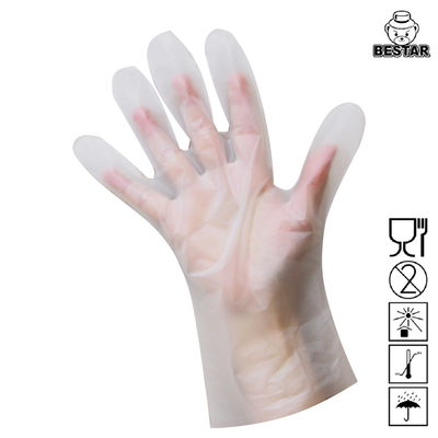 Clear Plastic TPE Disposable Gloves For Kitchen Food Handling