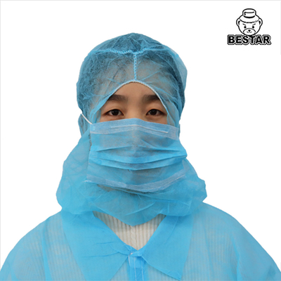 Nonwoven Disposable Balaclava Hood Catering Hats With Mask