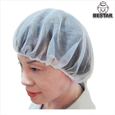 Disposable Nylon 24 Inch Bouffant Cap Scrub Hats Hairnet For Surgical