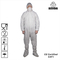 Anti-Dust White Disposable Overalls SPP+PE Coverall For Hygiene Rules And Cleaning