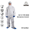 CAT III EN14126 TYPE 5B/6B White Microporous Film Coverall For Medical and Hospital