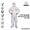 CE Certified disposable non-woven type 4B/5B/6B microporous coverall with blue bound seam for Pharmaceutical industries