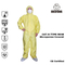 EN 14126 Yellow Disposable Medical Coveralls Type 5B/6B