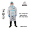 Type 5/6 SMS Disposable Polypropylene Coveralls Bunny Suit Cat III With Tape Seam