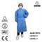 Blue Disposable Lab Coat SPP Disposable Lab Gown  Jacket With Elastic Cuff